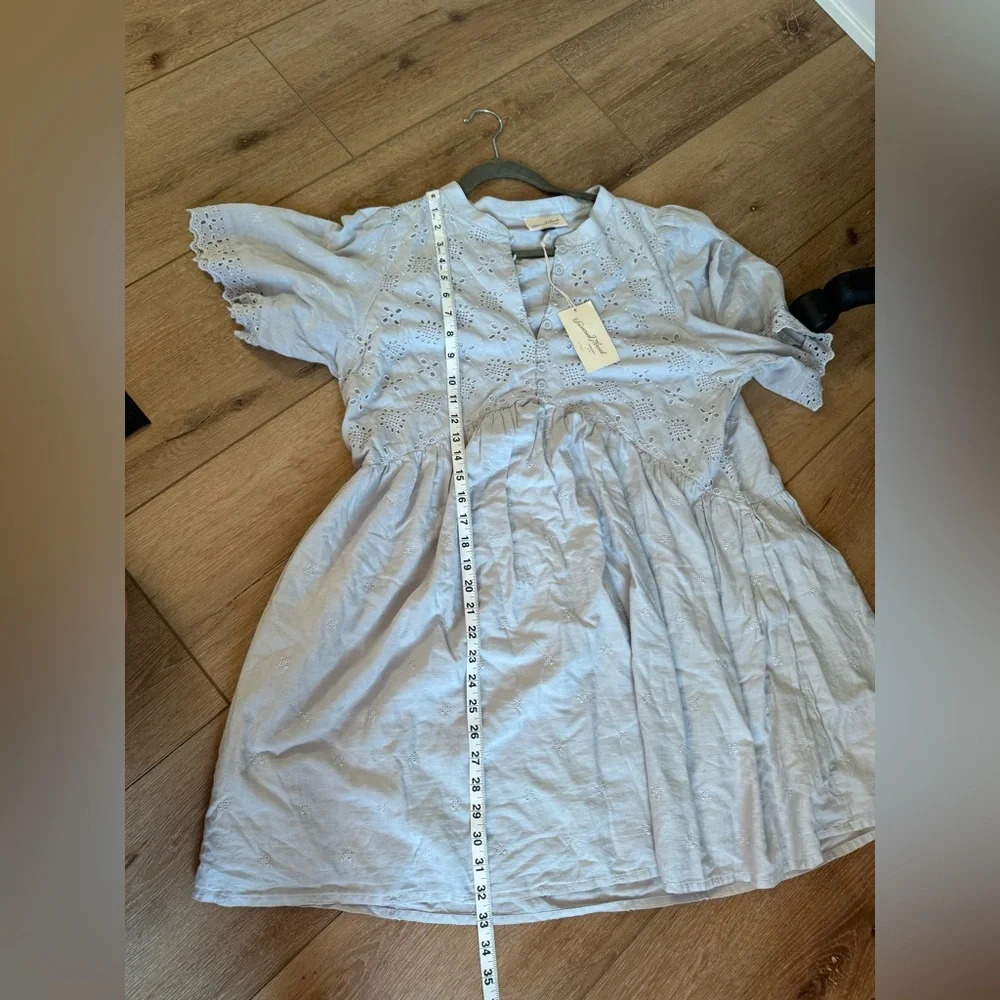 Universal Thread blue colored eyelet cotton dress size XL NEW WITH TAGS - Picture 6 of 9